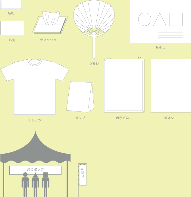 イベントのお客様に必要なもののアイテム